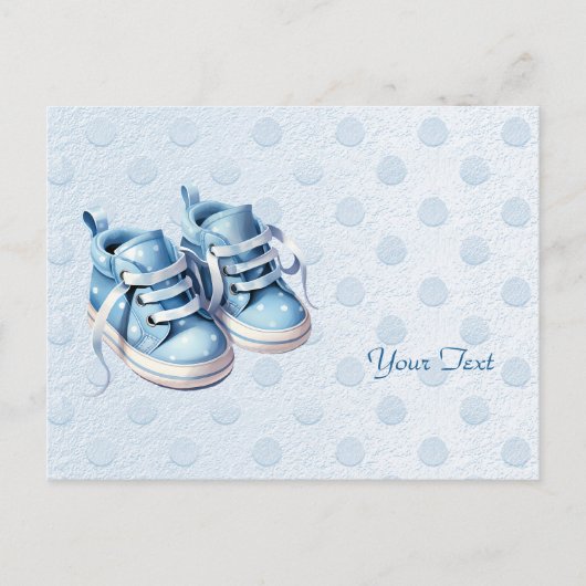 Blue Baby Schuhe Postkarte (Vorderseite)