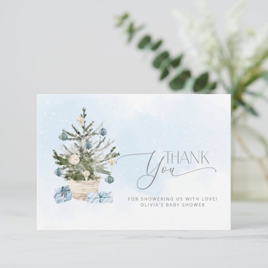 Blue Baby seine kalte Außendusche danke Karte (Stehend Vorderseite)