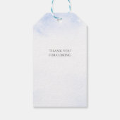 Blue Baby seine kalte Outdoor Winter Baby Dusche Geschenkanhänger (Rückseite)