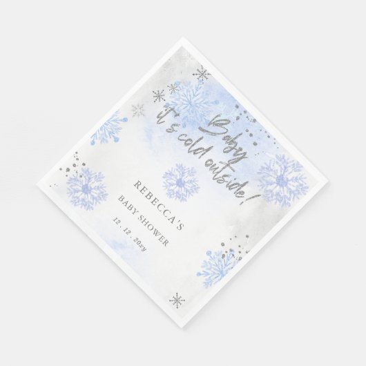 Blue Baby seine kalte Outdoor Winter Baby Dusche Serviette (Ecke)