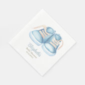 Blue Baby Shoes Baby Shower Napkins Serviette (Ecke)