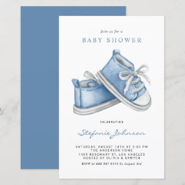 Blue Baby Shoes Es ist eine Boy Baby Dusche Einlad