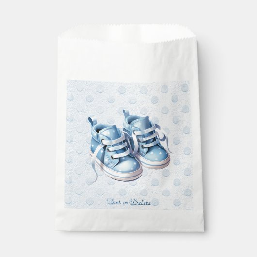 Blue Baby Shoes Favor Bag Geschenktütchen (Vorderseite)