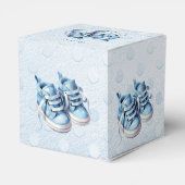 Blue Baby Shoes Favor Box Geschenkschachtel (Rückseite)