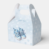 Blue Baby Shoes Favor Box Geschenkschachtel (Rückseite)