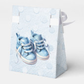 Blue Baby Shoes Favor Box Geschenkschachtel (Rückseite)