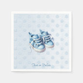 Blue Baby Shoes Napkins Serviette (Vorderseite)