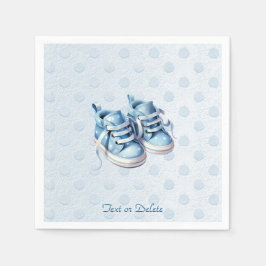 Blue Baby Shoes Napkins Serviette