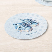 Blue Baby Shoes Paper Untersetzer (Angewinkelt)
