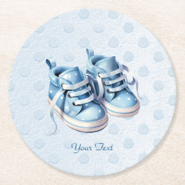 Blue Baby Shoes Paper Untersetzer