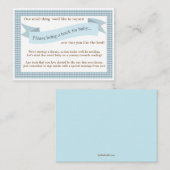 Blue Baby Showbuchkarte Begleitkarte (Vorne/Hinten)