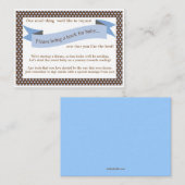 Blue Baby Showbuchkarte Begleitkarte (Vorne/Hinten)