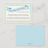 Blue Baby Showbuchkarte Begleitkarte (Vorne/Hinten)