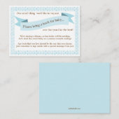 Blue Baby Showbuchkarte Begleitkarte (Vorne/Hinten)