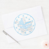 Blue baby Showdusche Cupcake Toppers Stickers (Umschlag)
