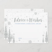 Blue Baby Shower Advice Card für Mama, Eltern Hinweiskarte (Vorne/Hinten)