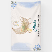 Blue Baby Shower Banner – Custom Name & Event (Vertikal)