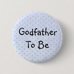 Blue Baby Shower Button für den Godvater