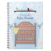 Blue Baby Shower Guest Book- Notizblock (Vorderseite)