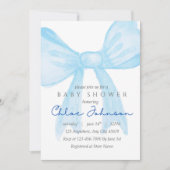 Blue Baby Shower Invitation – Editable Template (Vorderseite)