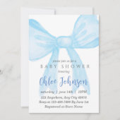 Blue Baby Shower Invitation – Editable Template (Vorderseite)
