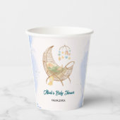 Blue Baby Shower Paper Cups – Custom Baby Name Pappbecher (Vorderseite)
