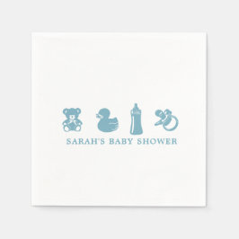 Blue Baby Shower Paper Napkin Serviette