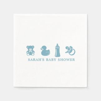 Blue Baby Shower Paper Napkin Serviette