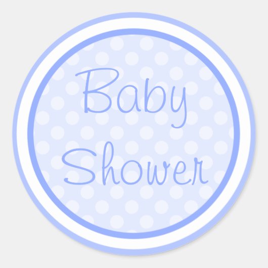 Blue Baby Shower Stickers (Vorderseite)