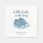 Blue Baby Sneakers Baby Dusche Serviette (Vorderseite)