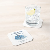 Blue Baby Sneakers Baby Dusche Untersetzer (Vor Ort)