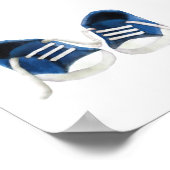 Blue Baby Sneakers Malerei Art Print Poster (Ecke)