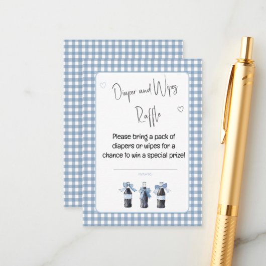 Blue Baby Soda Ready to POP Diaper or Wipes  Begleitkarte (Vorderseite/Rückseite Beispiel)
