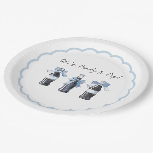 Blue Baby Soda Ready to POP! Pappteller (Schrägansicht)