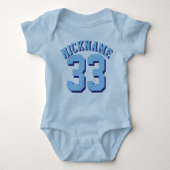 Blue Baby | Sports Jersey Design Baby Strampler (Vorderseite)
