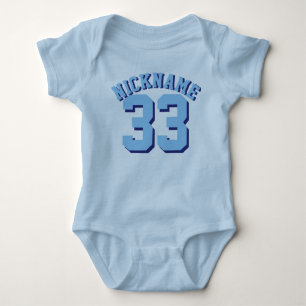 Blue Baby Sports Jersey Design Strampler
