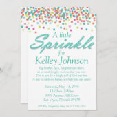 Blue Baby Sprinkle Dusche Einladung (Vorne/Hinten)