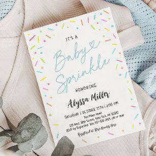 Blue Baby Sprinkle Einladung