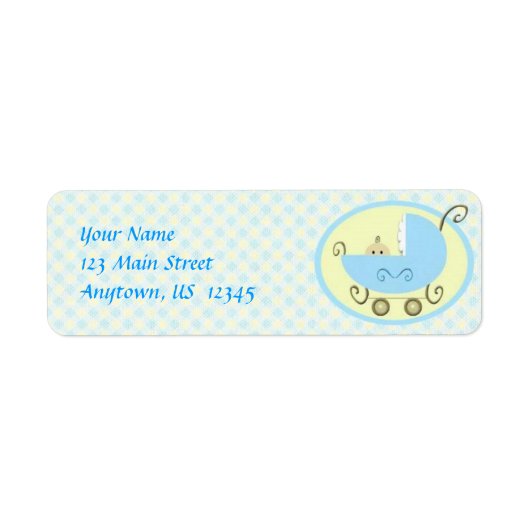 Blue Baby Stroll Label (Vorne)