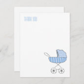 Blue Baby Stroller | Notizkarten, die wir Ihnen gl Mitteilungskarte (Vorne/Hinten)