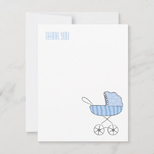 Blue Baby Stroller   Notizkarten, die wir Ihnen gl Mitteilungskarte