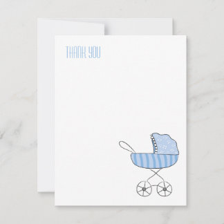 Blue Baby Stroller | Notizkarten, die wir Ihnen gl Mitteilungskarte