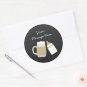 Blue Baby wird Babydusche brauen Runder Aufkleber (Umschlag)