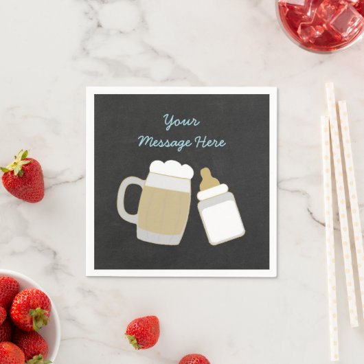 Blue Baby wird Babydusche brauen Serviette (Beispiel)