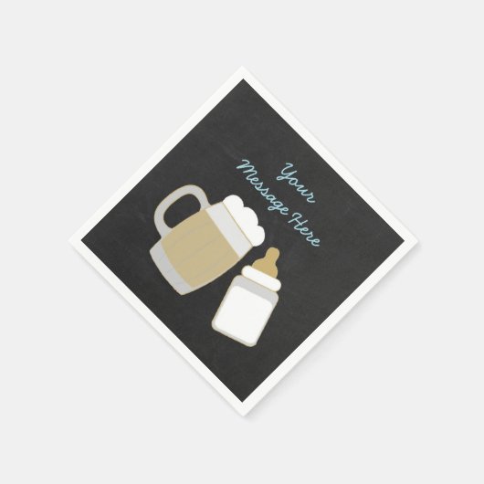 Blue Baby wird Babydusche brauen Serviette (Ecke)