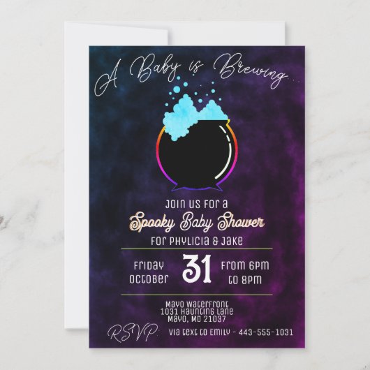 Blue Baby wird brauen Einladung (Vorderseite)