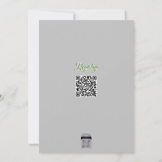 Blue Baby wird brauen Einladung (Rückseite)