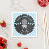 Blue BABYQ Bun in Oven Baby Boy Shower Serviette (Beispiel)