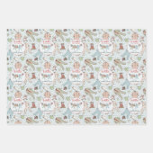 Blue Babys Erste Weihnachts Winter Pajamas Geschenkpapier Set (Vorderseite)