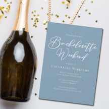 Blue Bachelorette Weekend Minimalistisch